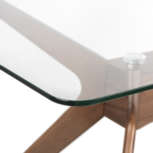 Mesa Della vidro/nogueira