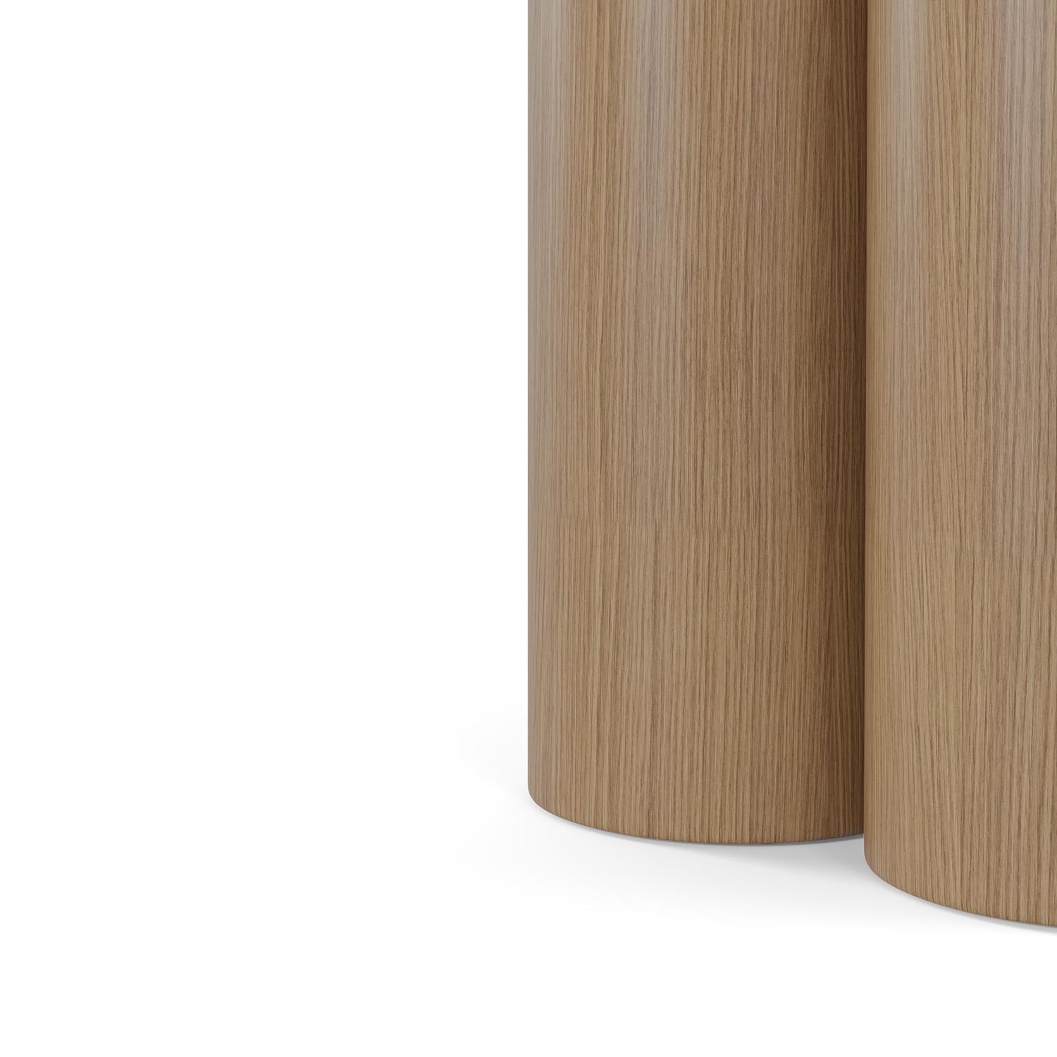 Mesa Tracy Redonda 120cm  - Travertino/Carvalho