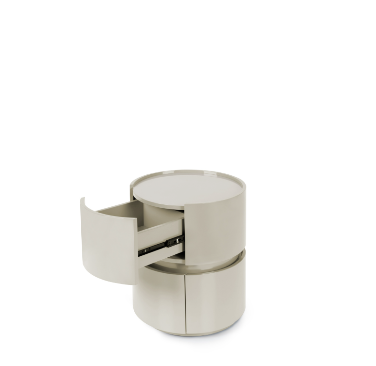 Mesa de cabeceira TIMEO Beige brilho