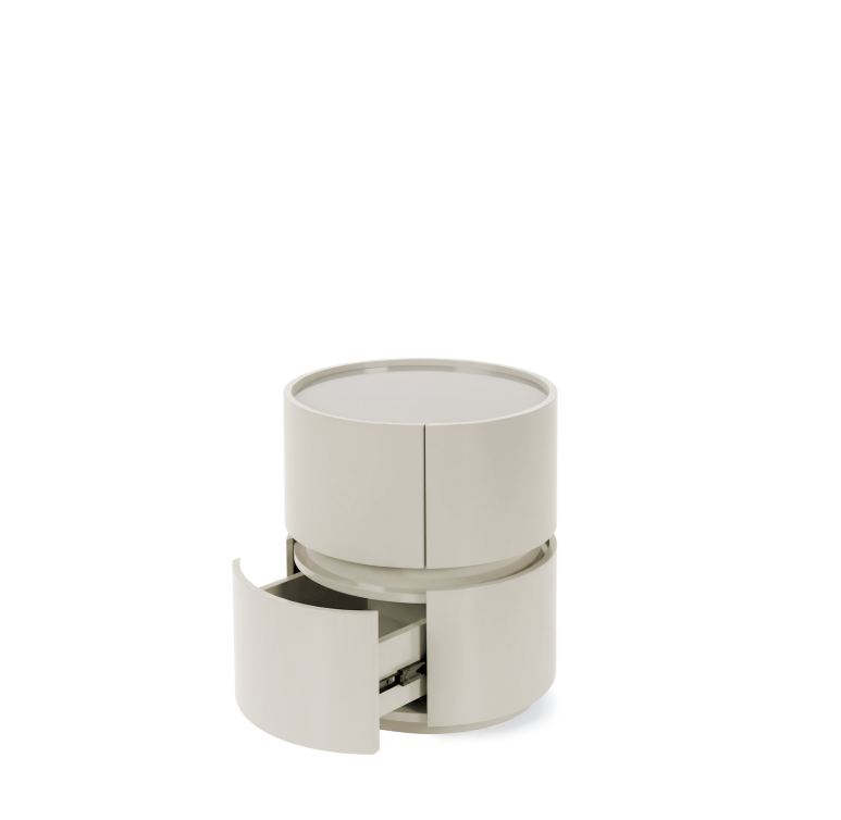 Mesa de cabeceira TIMEO Beige brilho