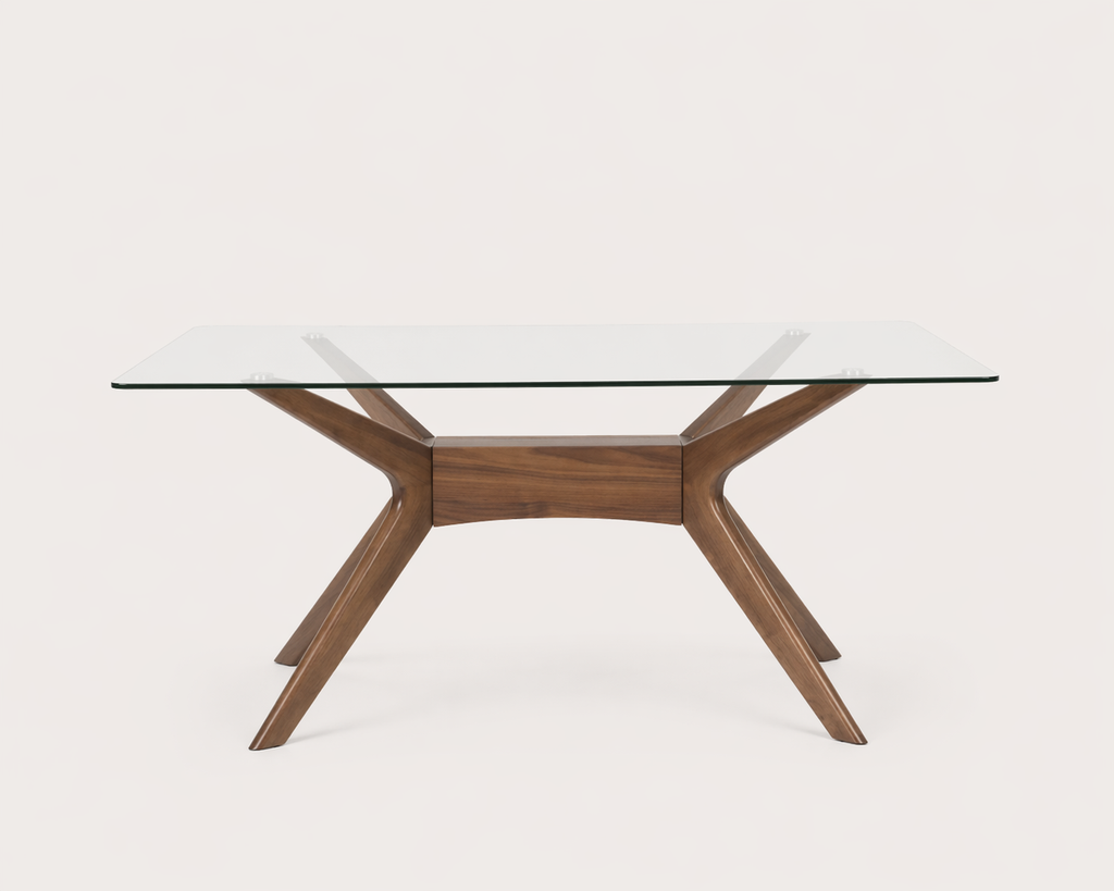 Mesa Della vidro/nogueira